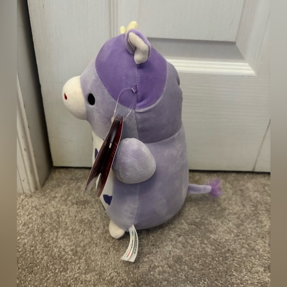 NWT 10” Bubba the purple cow Valentines Squishmallow Hugmee - Picture 6 of 6